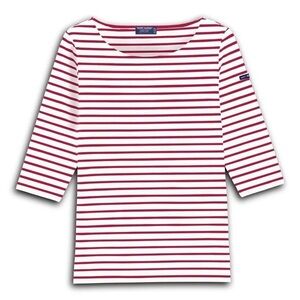 Saint James Garde Cotte III Nautical Performance Top 4 Red White Stripe Casual